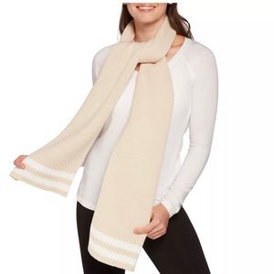 DSG Women's Stripe Ribbed Scarf - Winter Scarf - One Size